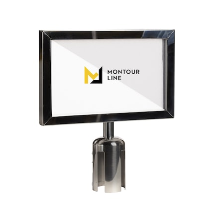 Montour Line Stanchion Post Top Sign Frame 7x11" H Sat. Stain, ENTER ENTRADA HDSF-711-H-SS-ENTERDBL